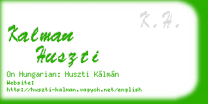 kalman huszti business card