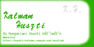 kalman huszti business card